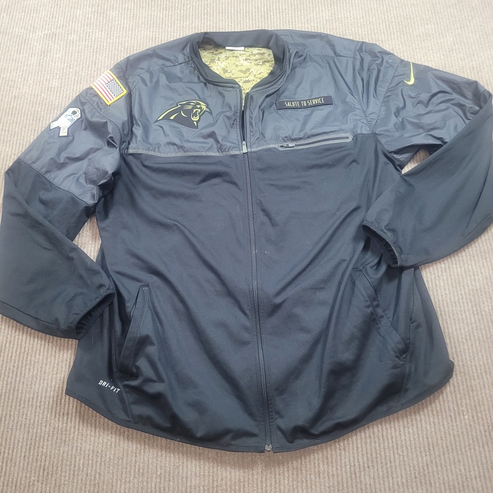 Nike Carolina Panthers Salute to Service NFL Onfield Dri-FIT Jacket Mens XXL